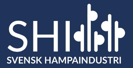 Svensk hampaindustri blå bakgrund